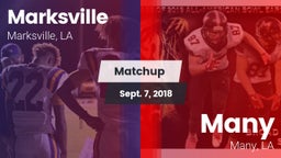 Matchup: Marksville High vs. Many  2018