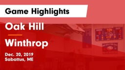 Oak Hill  vs Winthrop  Game Highlights - Dec. 20, 2019