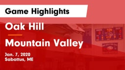 Oak Hill  vs Mountain Valley Game Highlights - Jan. 7, 2020
