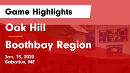 Oak Hill  vs Boothbay Region  Game Highlights - Jan. 15, 2020