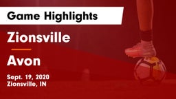 Zionsville  vs Avon  Game Highlights - Sept. 19, 2020