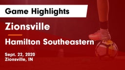 Zionsville  vs Hamilton Southeastern  Game Highlights - Sept. 22, 2020