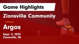 Zionsville Community  vs  Argos  Game Highlights - Sept. 9, 2023