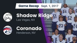 Recap: Shadow Ridge  vs. Coronado  2017