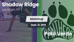 Matchup: Shadow Ridge High vs. Palo Verde  2018