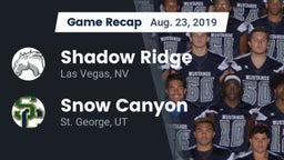 Recap: Shadow Ridge  vs. Snow Canyon  2019