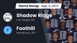 Recap: Shadow Ridge  vs. Foothill  2019