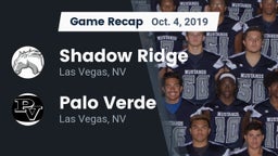 Recap: Shadow Ridge  vs. Palo Verde  2019