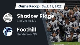 Recap: Shadow Ridge  vs. Foothill  2022
