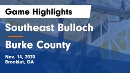 Southeast Bulloch  vs Burke County  Game Highlights - Nov. 14, 2020