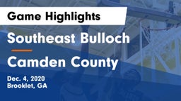 Southeast Bulloch  vs Camden County  Game Highlights - Dec. 4, 2020
