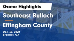 Southeast Bulloch  vs Effingham County  Game Highlights - Dec. 30, 2020