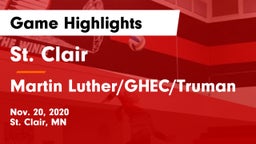 St. Clair  vs Martin Luther/GHEC/Truman Game Highlights - Nov. 20, 2020