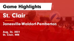 St. Clair  vs Janesville-Waldorf-Pemberton  Game Highlights - Aug. 26, 2021
