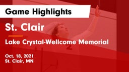 St. Clair  vs Lake Crystal-Wellcome Memorial  Game Highlights - Oct. 18, 2021