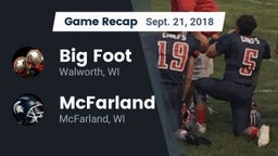 Recap: Big Foot  vs. McFarland  2018