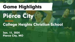 Pierce City  vs College Heights Christian School Game Highlights - Jan. 11, 2024
