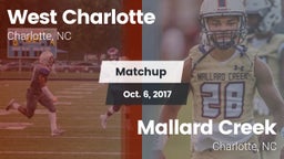 Matchup: West Charlotte High vs. Mallard Creek  2017
