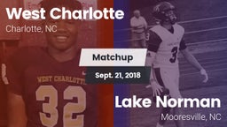 Matchup: West Charlotte High vs. Lake Norman  2018