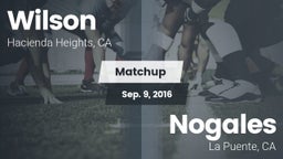 Matchup: Wilson  vs. Nogales  2016