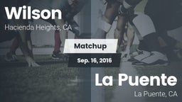 Matchup: Wilson  vs. La Puente  2016