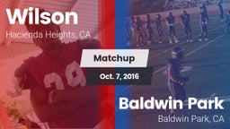 Matchup: Wilson  vs. Baldwin Park  2016