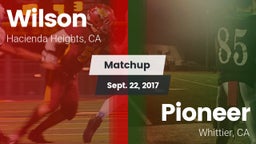 Matchup: Wilson  vs. Pioneer  2017