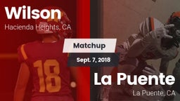 Matchup: Wilson  vs. La Puente  2018