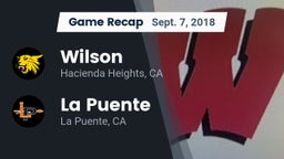 Recap: Wilson  vs. La Puente  2018