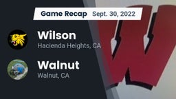 Recap: Wilson  vs. Walnut  2022