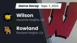 Recap: Wilson  vs. Rowland  2023