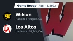 Recap: Wilson  vs. Los Altos  2023
