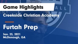 Creekside Christian Academy vs Furtah Prep Game Highlights - Jan. 23, 2021