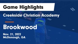 Creekside Christian Academy vs Brookwood  Game Highlights - Nov. 21, 2022