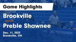Brookville  vs Preble Shawnee  Game Highlights - Dec. 11, 2023