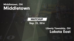 Matchup: Middletown vs. Lakota East  2016