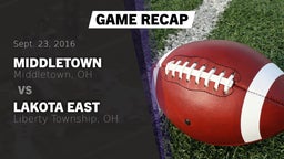 Recap: Middletown  vs. Lakota East  2016