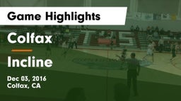 Colfax  vs Incline  Game Highlights - Dec 03, 2016
