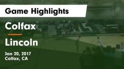 Colfax  vs Lincoln  Game Highlights - Jan 20, 2017