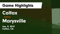 Colfax  vs Marysville  Game Highlights - Jan. 8, 2019