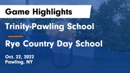 Trinity-Pawling School vs Rye Country Day School Game Highlights - Oct. 22, 2022