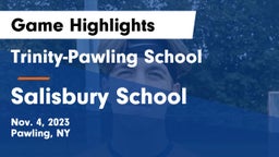 Trinity-Pawling School vs Salisbury School Game Highlights - Nov. 4, 2023