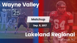 Matchup: Wayne Valley High vs. Lakeland Regional  2017