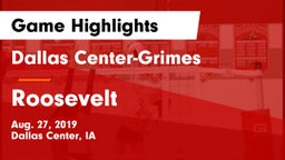 Dallas Center-Grimes  vs Roosevelt  Game Highlights - Aug. 27, 2019