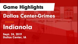 Dallas Center-Grimes  vs Indianola  Game Highlights - Sept. 24, 2019