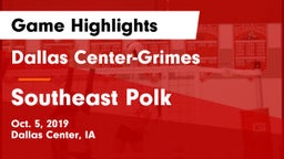 Dallas Center-Grimes  vs Southeast Polk  Game Highlights - Oct. 5, 2019