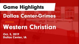 Dallas Center-Grimes  vs Western Christian  Game Highlights - Oct. 5, 2019
