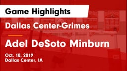 Dallas Center-Grimes  vs Adel DeSoto Minburn Game Highlights - Oct. 10, 2019