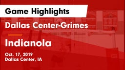Dallas Center-Grimes  vs Indianola  Game Highlights - Oct. 17, 2019