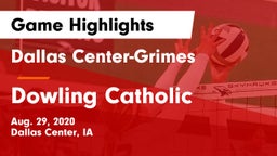 Dallas Center-Grimes  vs Dowling Catholic  Game Highlights - Aug. 29, 2020